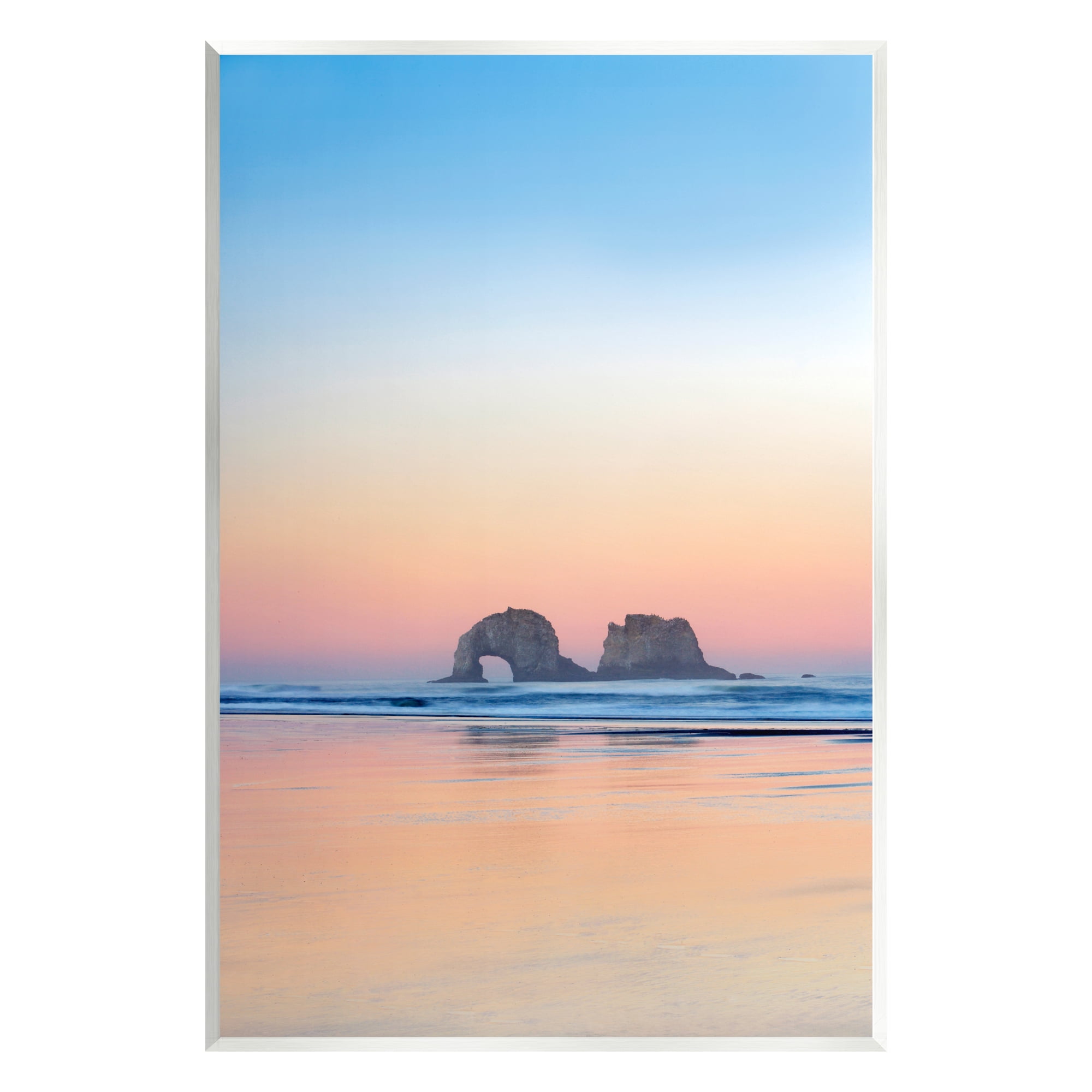 Stupell Industries Distant Ocean Cliffs Sunrise Coastal Photography Unframed Art Print Wall Art
