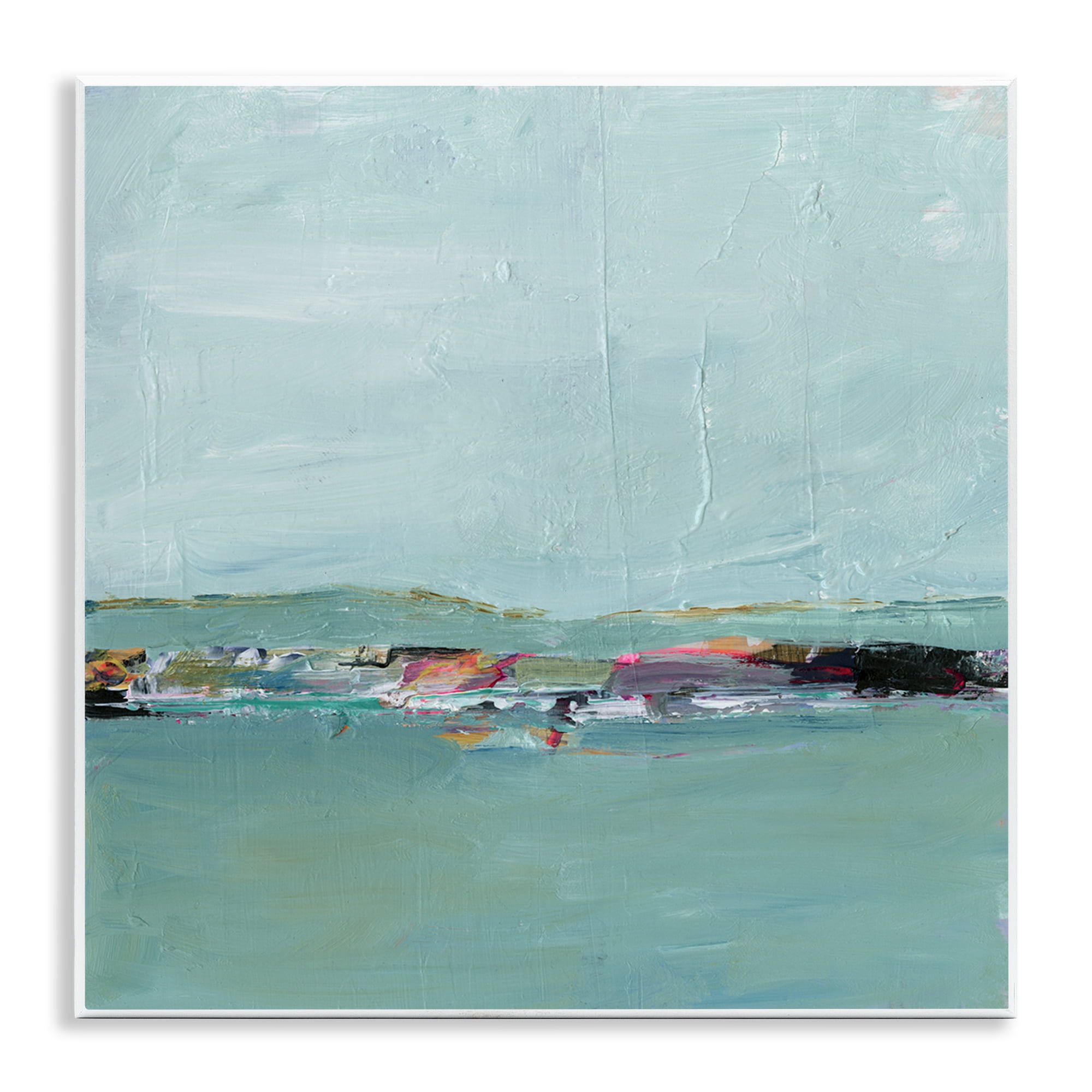 Stupell Industries Distant Ocean View Landscape & Nature Painting Unframed Art Print Wall Art, 12 x 12