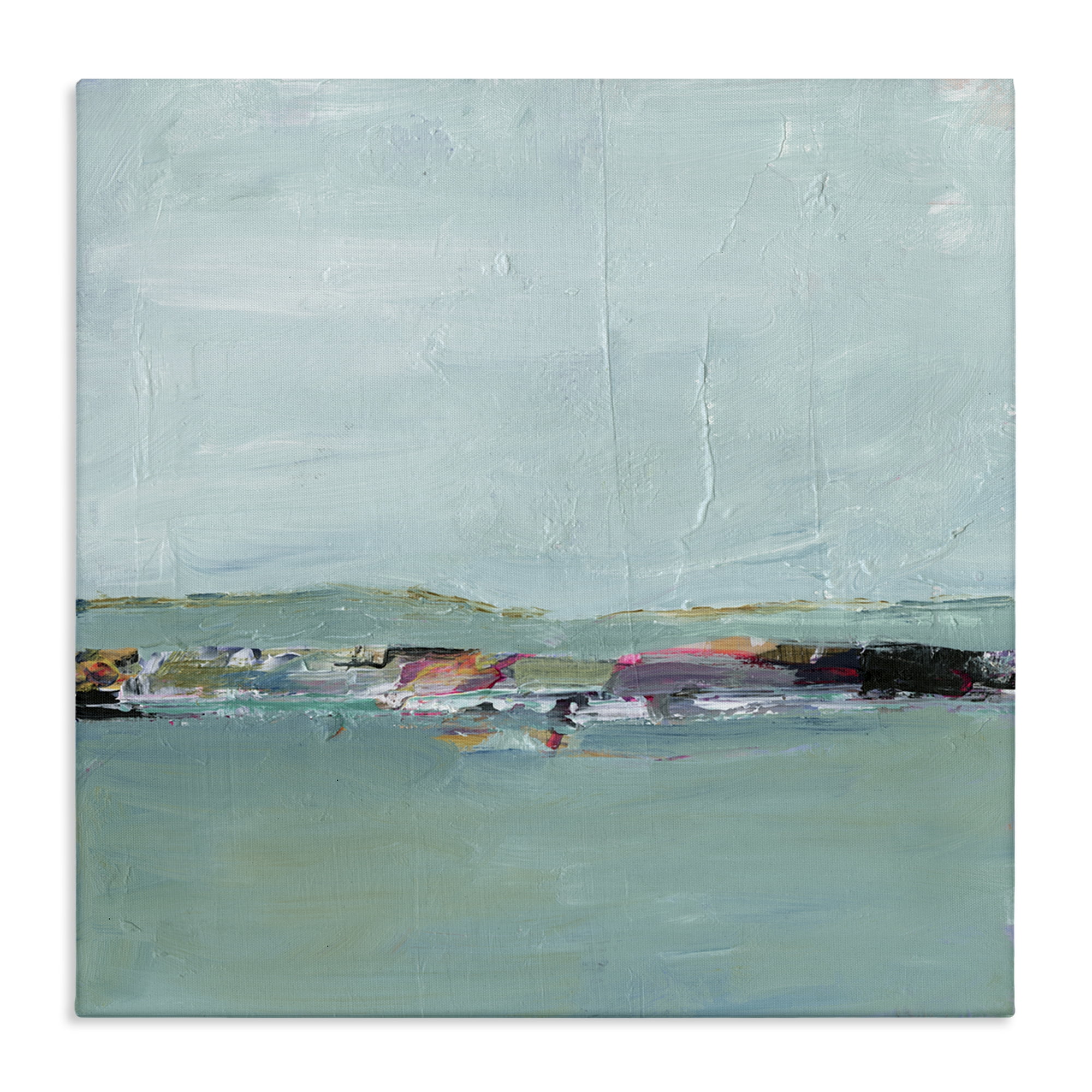 Stupell Industries Distant Ocean View Landscape & Nature Painting Wrapped Canvas Art Print Wall Art, 30 x 30