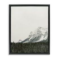 Stupell Industries Distant Snowy Peaks Landscape Photography Black Floater Framed Art Print Wall Art, 17 x 21