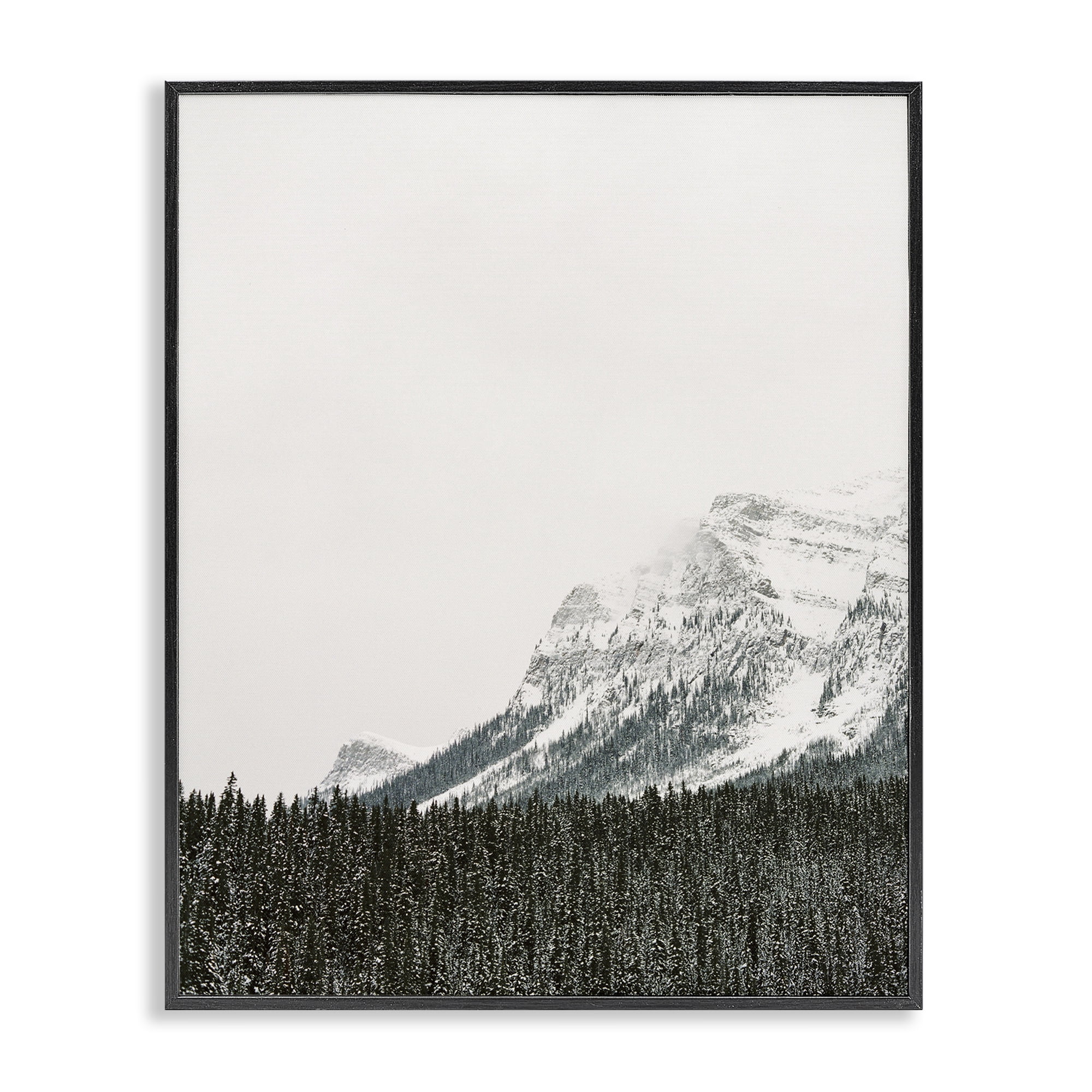 Stupell Industries Distant Snowy Peaks Landscape Photography Black Framed Art Print Wall Art, 11 x 14