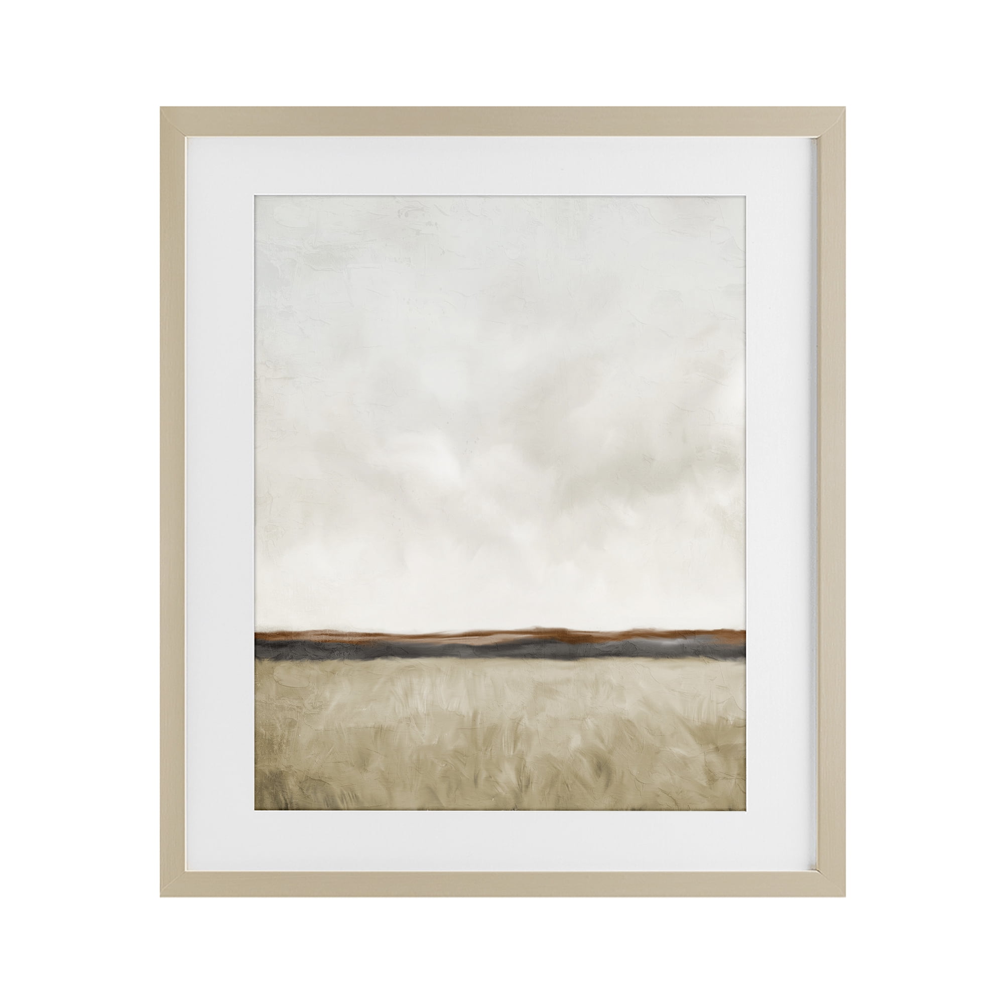 Stupell Industries Distant View in Neutrals Birch Framed Print Under Glass, design by Kim Allen