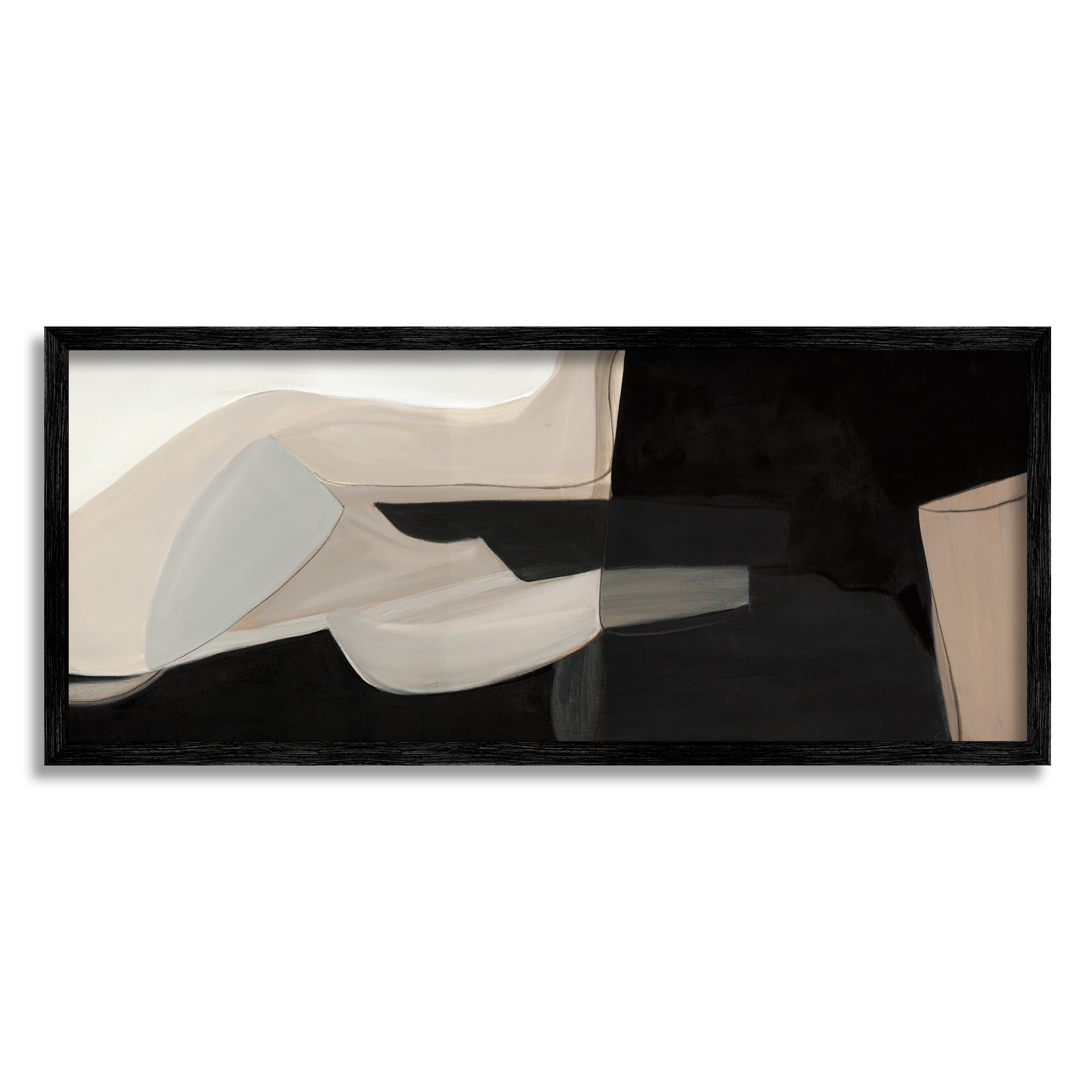 Stupell Industries Distorted Desert Shapes Dark Bold Abstract Arrangement, 10 x 24, Designed by Kippi Leonard