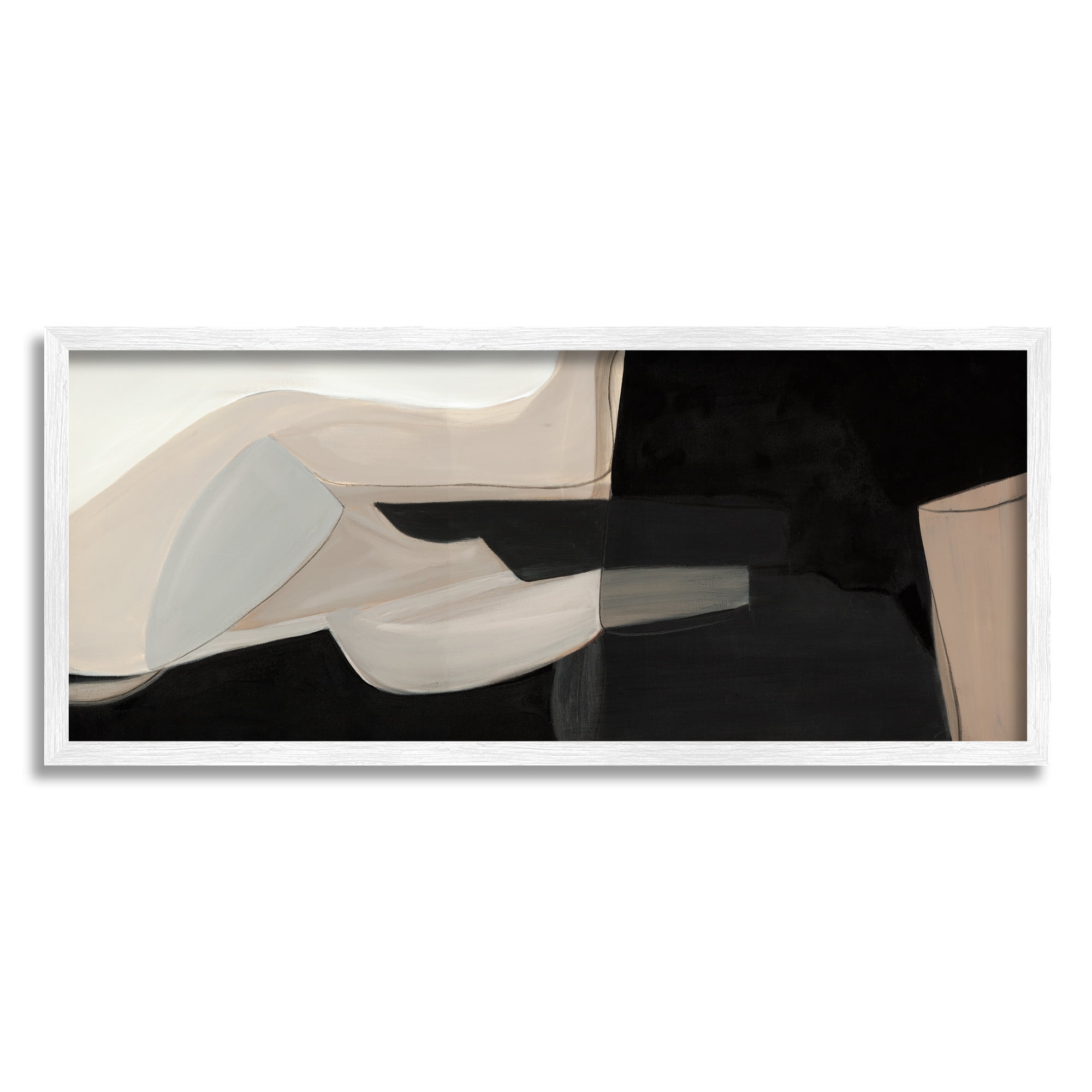 Stupell Industries Distorted Desert Shapes Dark Bold Abstract Arrangement, 10 x 24, Designed by Kippi Leonard