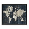 thumbnail image 1 of Stupell Industries Distressed Antique World Map Rustic Aesthetic Jet Black Framed Floating Canvas Wall Art, 16x20, by Wild Apple Portfolio, 1 of 5