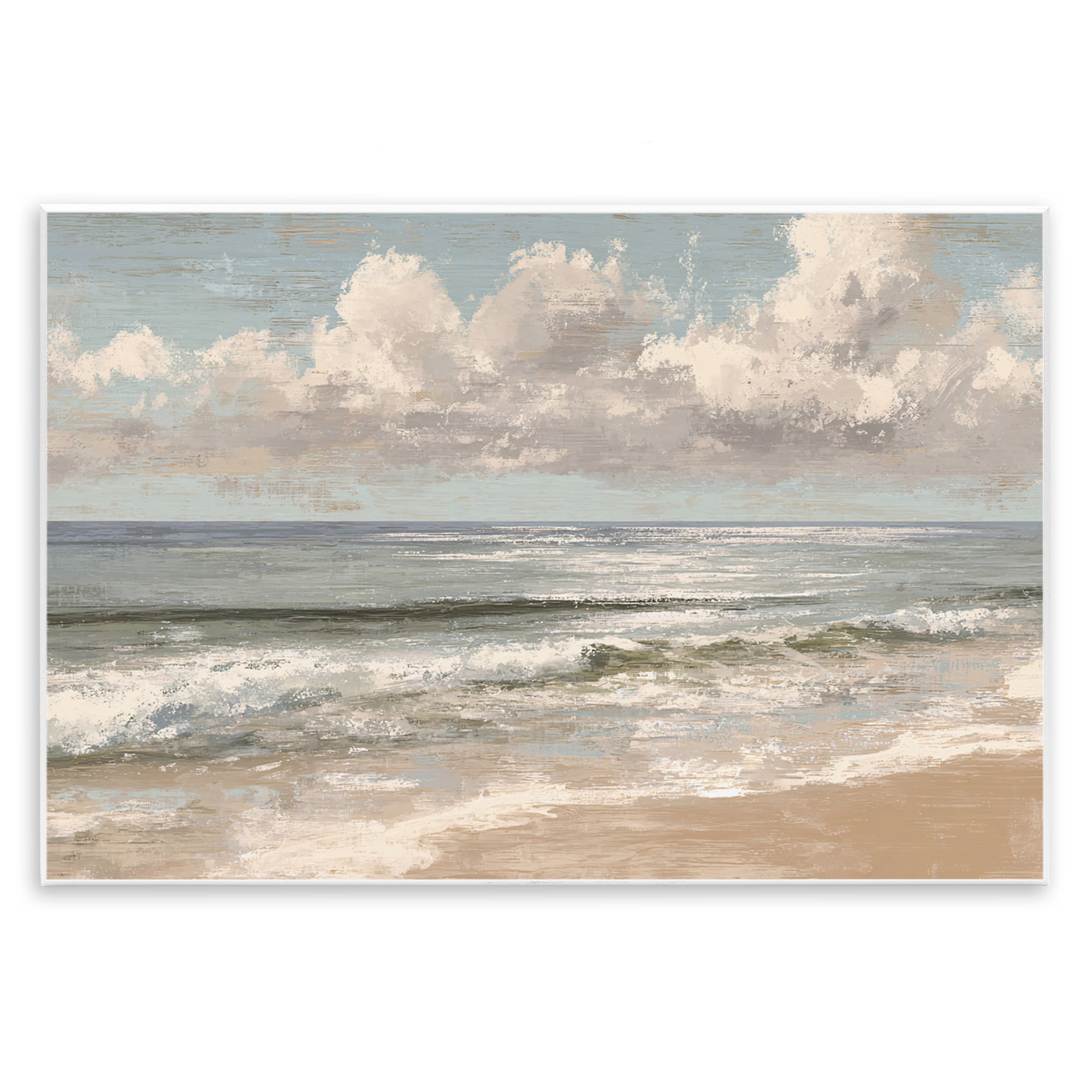 Stupell Industries Distressed Beach Horizon Wall Plaque Art, design by Jacky Ngan