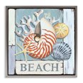 thumbnail image 1 of Stupell Industries Rustic Lodge Distressed Beach Shells Gray Floating Frame Canvas Art, 18 x 18, by Jennifer Brinley rep. Levison Designs, 1 of 8