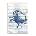 thumbnail image 1 of Stupell Industries Shabby Chic Distressed Blue Ocean Crab Black Framed Giclee Art, 12 x 18, by Jessie Perry, 1 of 8