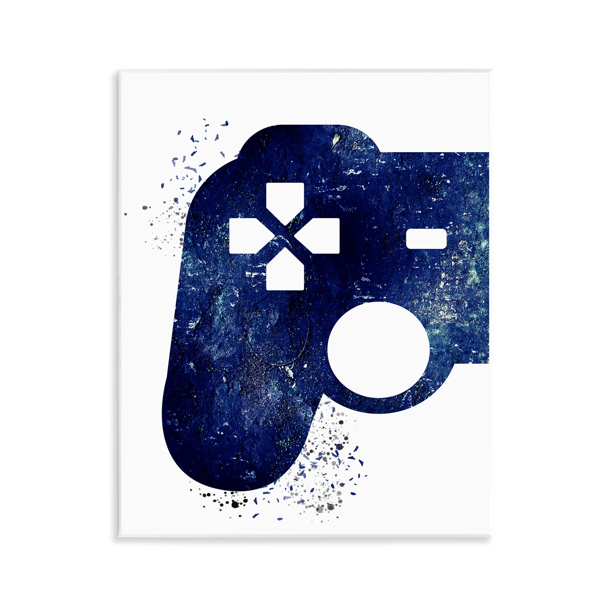 Stupell Industries Distressed Controller Outline Entertainment Painting Unframed Art Print Wall Art, 11 x 14