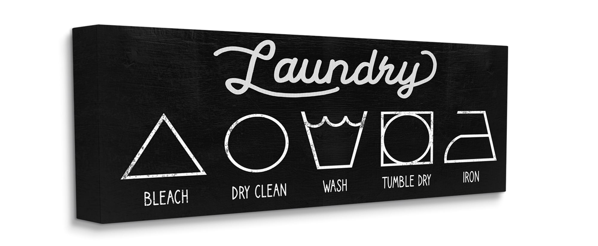 Stupell Industries Distressed Country Laundry Symbol Cleaning Guide Canvas Wall Art, 20 x 48, Design by Daphne Polselli