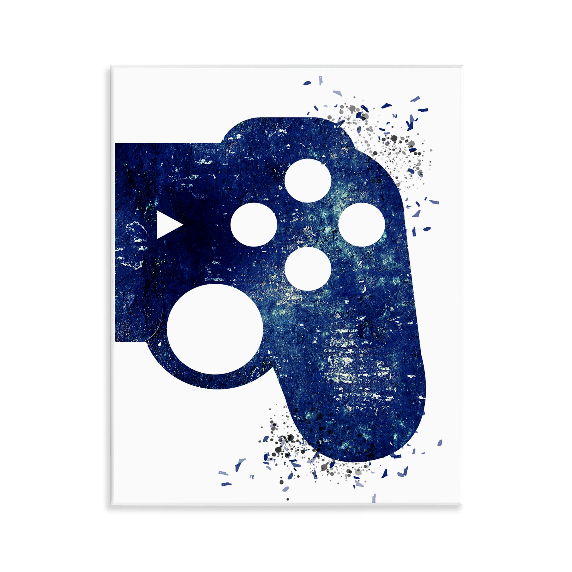 Stupell Industries Distressed Detail Gamer Entertainment Painting Unframed Art Print Wall Art, 11 x 14