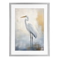 thumbnail image 1 of Stupell Industries Coastal Distressed Egret with Misty Reflection Gray Framed Print Under Glass, 14 x 20, by Petals Prints Design, 1 of 8