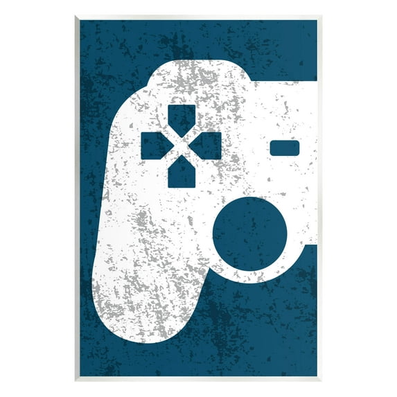 Stupell Industries Distressed Game Controller Shape Graphic Art Unframed Art Print Wall Art, Design by Kim Allen