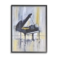 thumbnail image 1 of Stupell Industries Distressed Grand Piano Instrument Blue Gold Abstract Painting Black Framed Art Print Wall Art, 24 x 30, 1 of 7