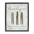 thumbnail image 1 of Stupell Industries Distressed Laundry Co Typography Painting Black Floater Framed Art Print Wall Art, 25 x 31, 1 of 10