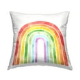 thumbnail image 1 of Stupell Industries Distressed Rainbow Arch Stripes Square Decorative Printed Throw Pillow, 18 x 18,, 1 of 4