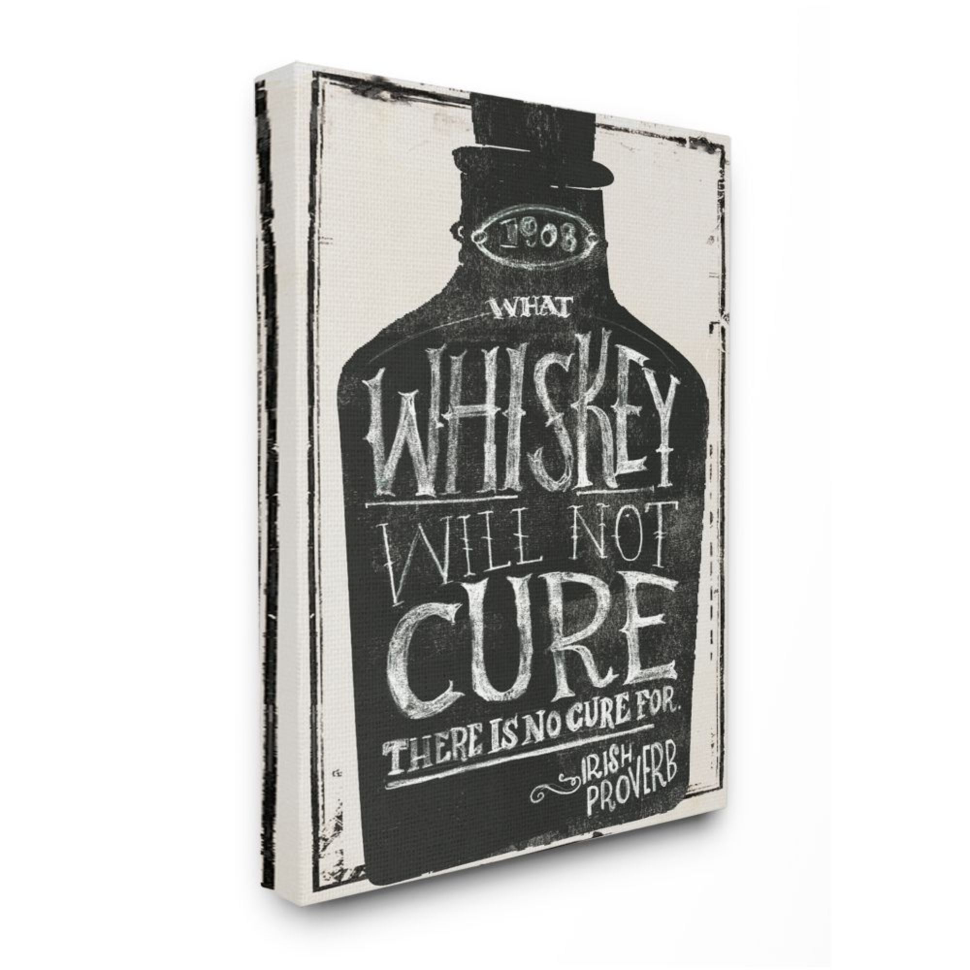 Stupell Industries Distressed Rustic What Whiskey Won't Cure Phrase Design by Jennifer Paxton Parker, 36" x 48"