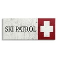 thumbnail image 1 of Stupell Industries Distressed Ski Patrol Sign Rustic Grain Pattern, 48 x 20, Design by Valerie Wieners, 1 of 6