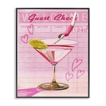 Stupell Industries Diver into Cocktail Guest Check Food & Beverage Painting Black Framed Art Print Wall Art, 11 x 14