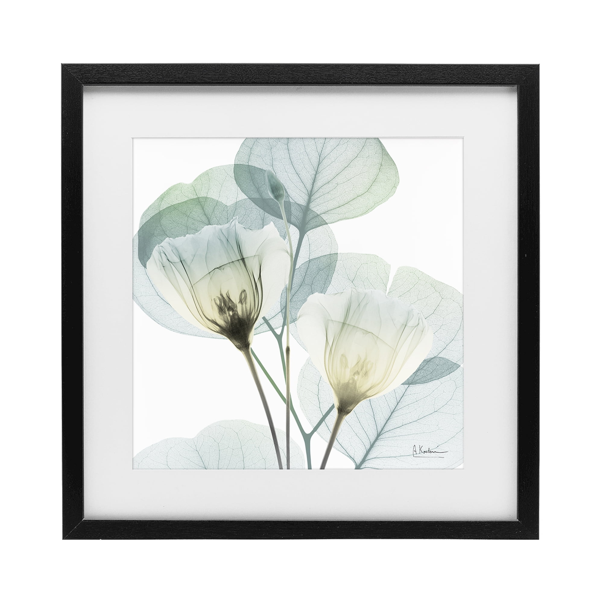 Stupell Industries Divine Fate Flower Leaves Black Framed Print Under Glass, design by Albert Koetsier