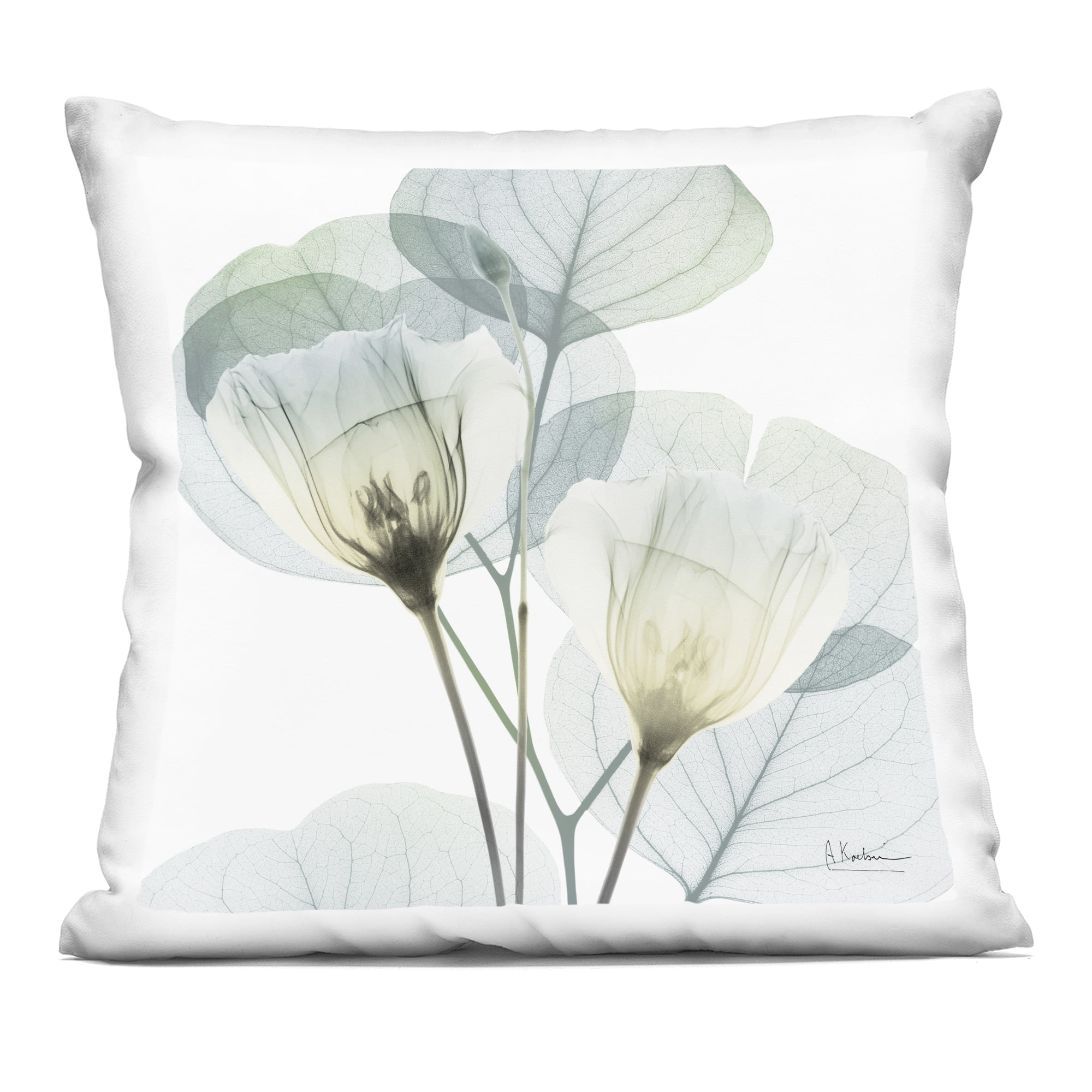 Stupell Industries Divine Fate Flower Leaves Decorative Printed Throw Pillow, design by Albert Koetsier, 18 x 7 x 18