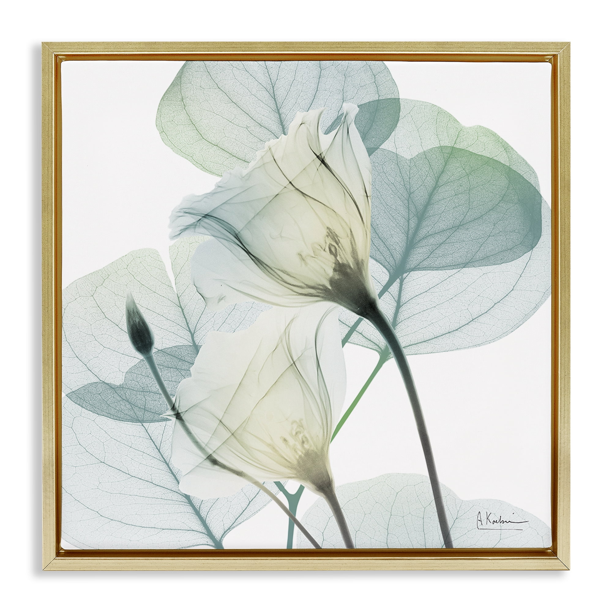 Stupell Industries Divine Fate Petals Gold Framed Floater Canvas Wall Art, design by Albert Koetsier