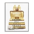 thumbnail image 1 of Stupell Industries Traditional Divine Golden Fashion Purse on Glam Designer Bookstack Gray Framed Giclee Art, 16 x 20, by Ros Ruseva, 1 of 7