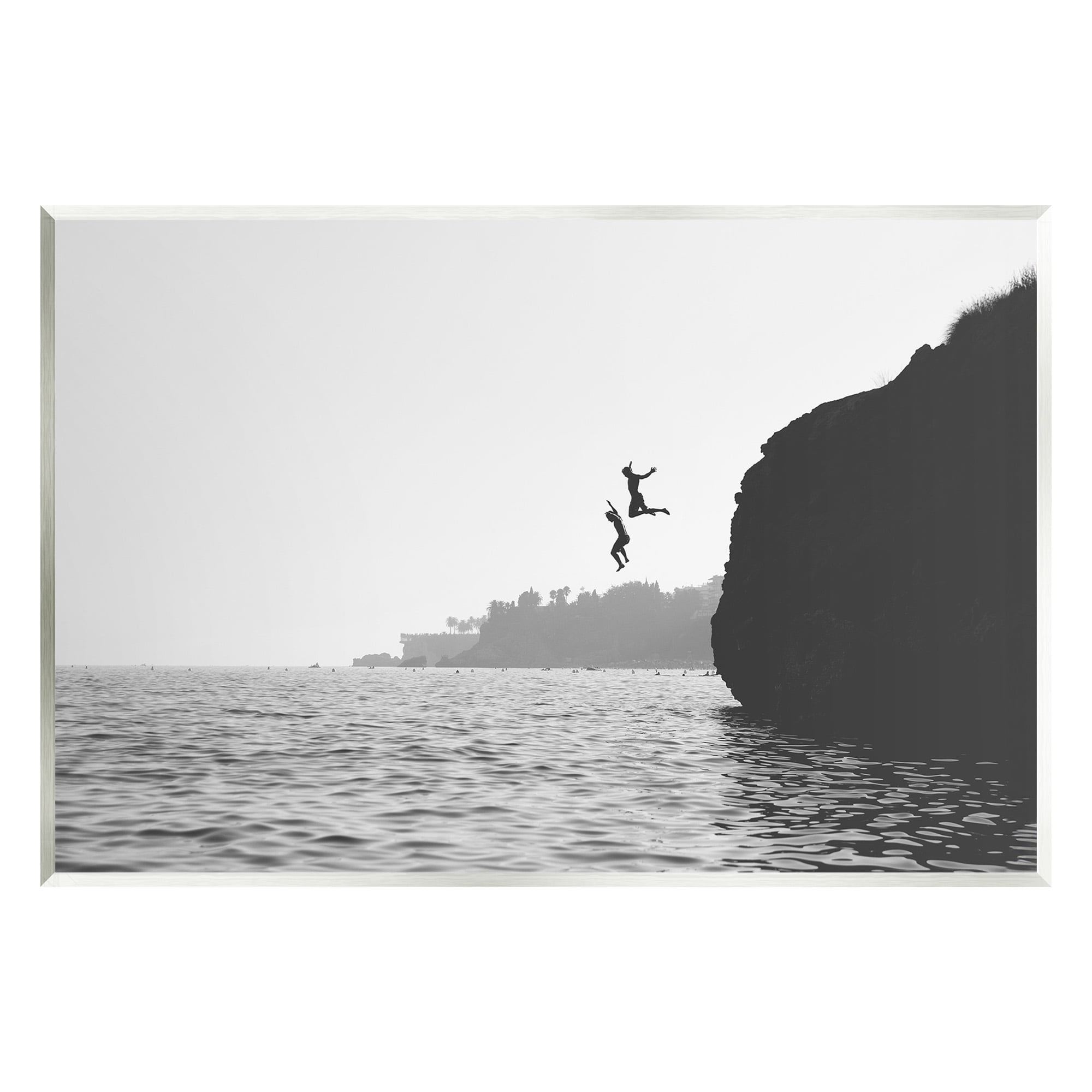 Stupell Industries Diving Ocean Cliff Landscape Photography Unframed Art Print Wall Art, 19 x 13