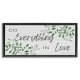 thumbnail image 1 of Stupell Industries Do Everything in Love Botanicals Quotes and Sayings Painting Black Floater Framed Canvas Art Print Wall Art, 31 x 14, 1 of 9