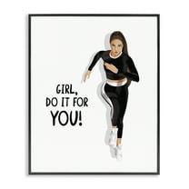 Stupell Industries Do It For You Girl People Painting Black Framed Art Print Wall Art, 11 x 14