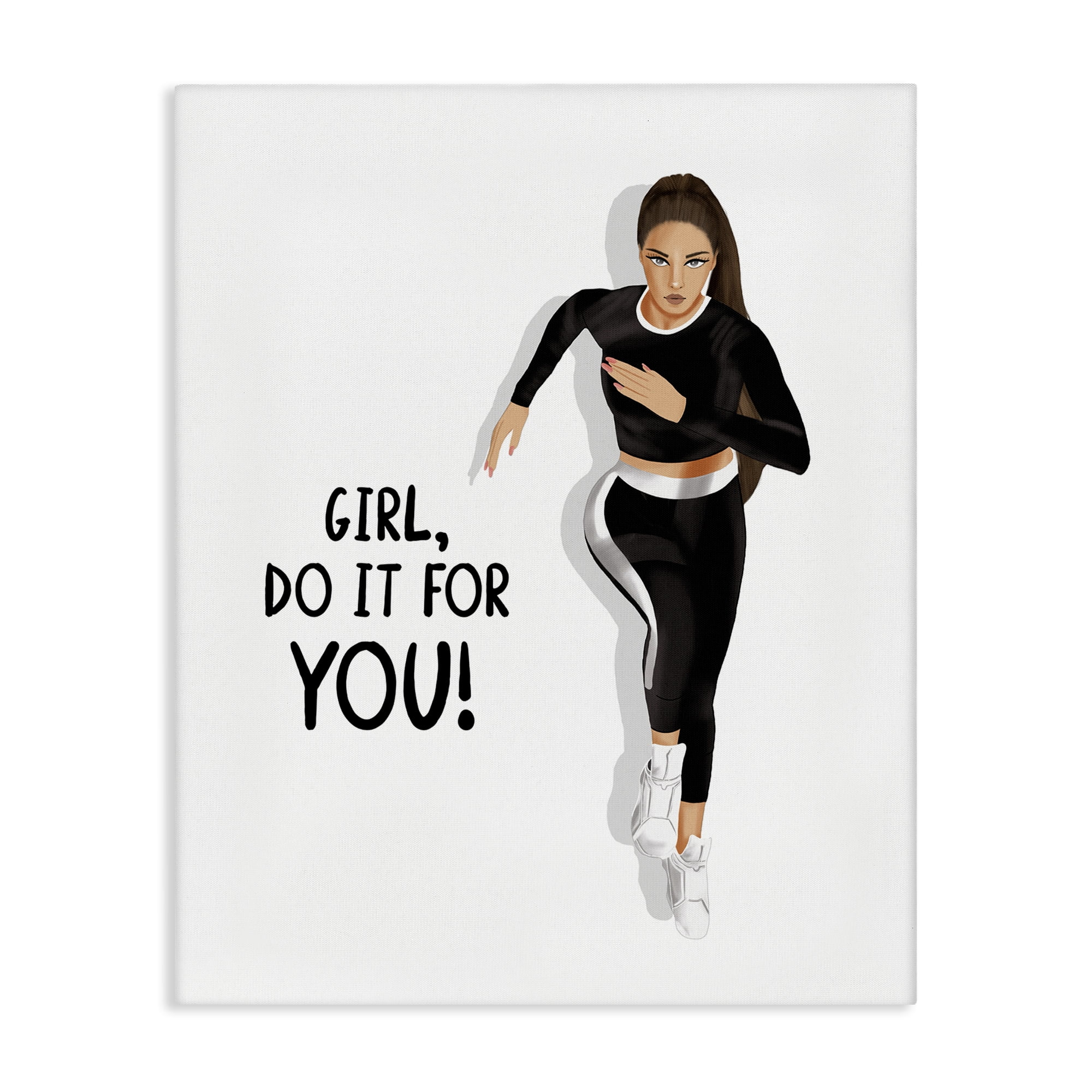 Stupell Industries Do It For You Girl People Painting Wrapped Canvas Art Print Wall Art, 36 x 48