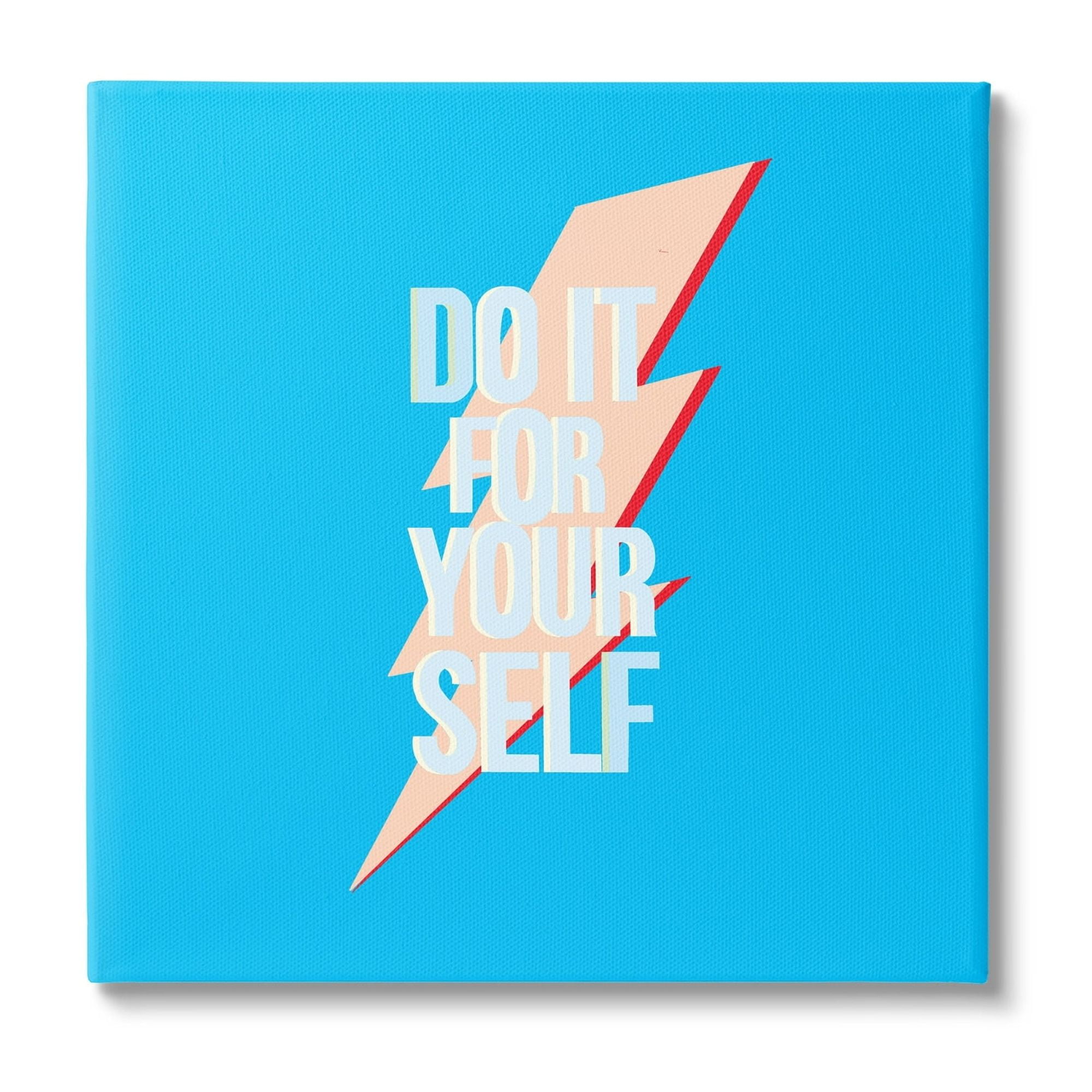 Blue and Beige Inspirational Canvas Wall Art, 17" x 17"