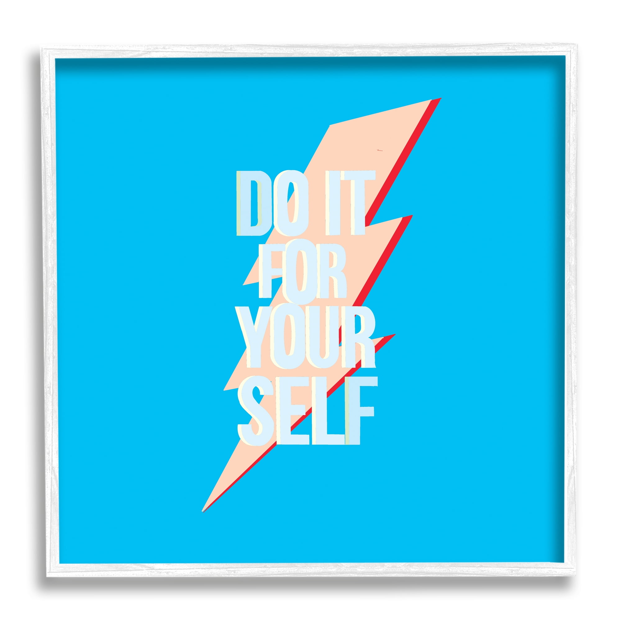 Stupell Industries Do It For Yourself Self Care Inspirational Painting White Framed Art Print Wall Art