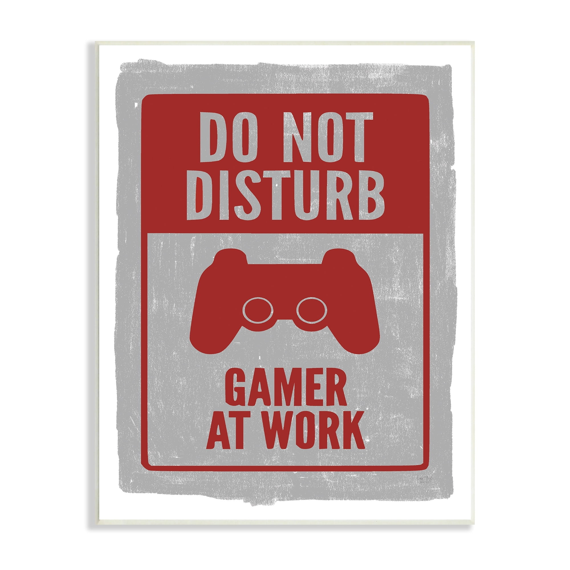 Stupell Industries Do Not Disturb Gamer Red Vintage Style Sign , 10 x 15, Design by Lux + Me Designs