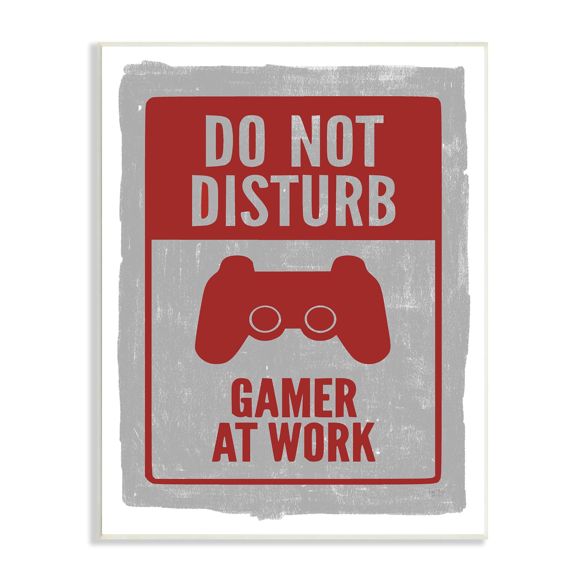 Stupell Industries Do Not Disturb Gamer Red Vintage Style Sign , 13 x 19, Design by Lux + Me Designs