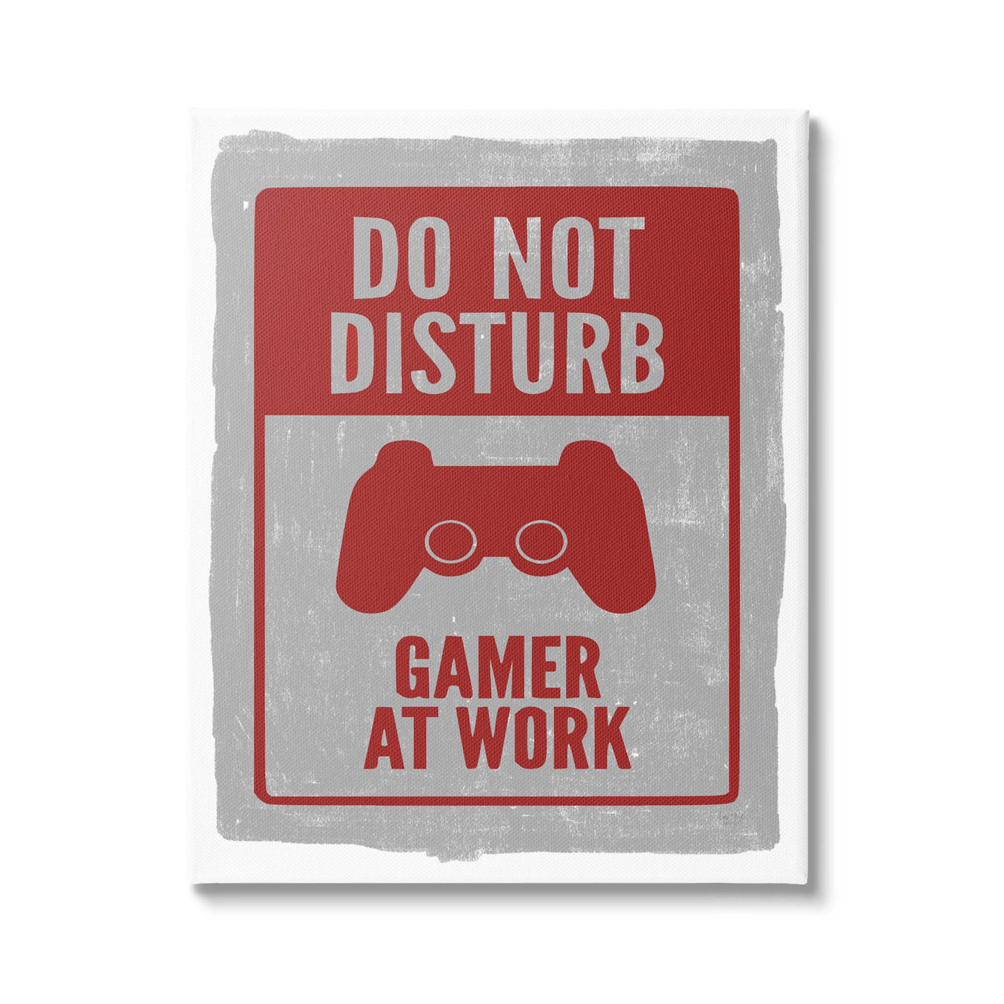 Stupell Industries Do Not Disturb Gamer Red Vintage Style Sign , 30 x 40, Design by Lux + Me Designs