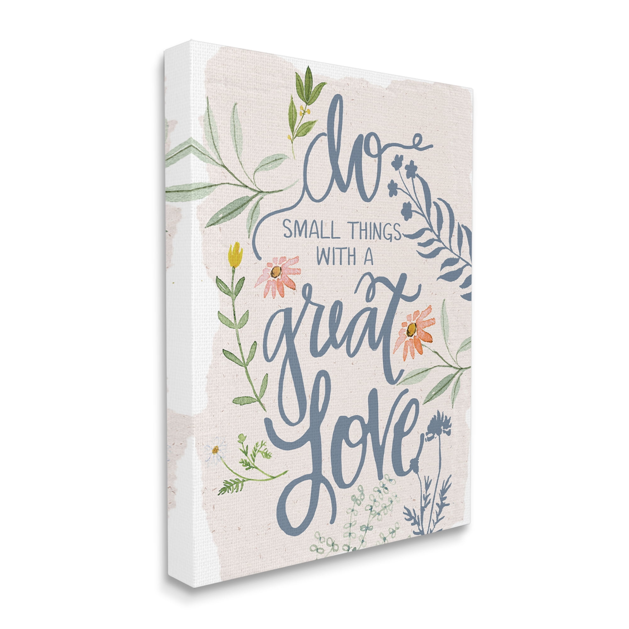 Stupell Industries Do Small Things With Great Love Sentiment Blooming Florals, 24 x 30, Designed by Dogwood Portfolio