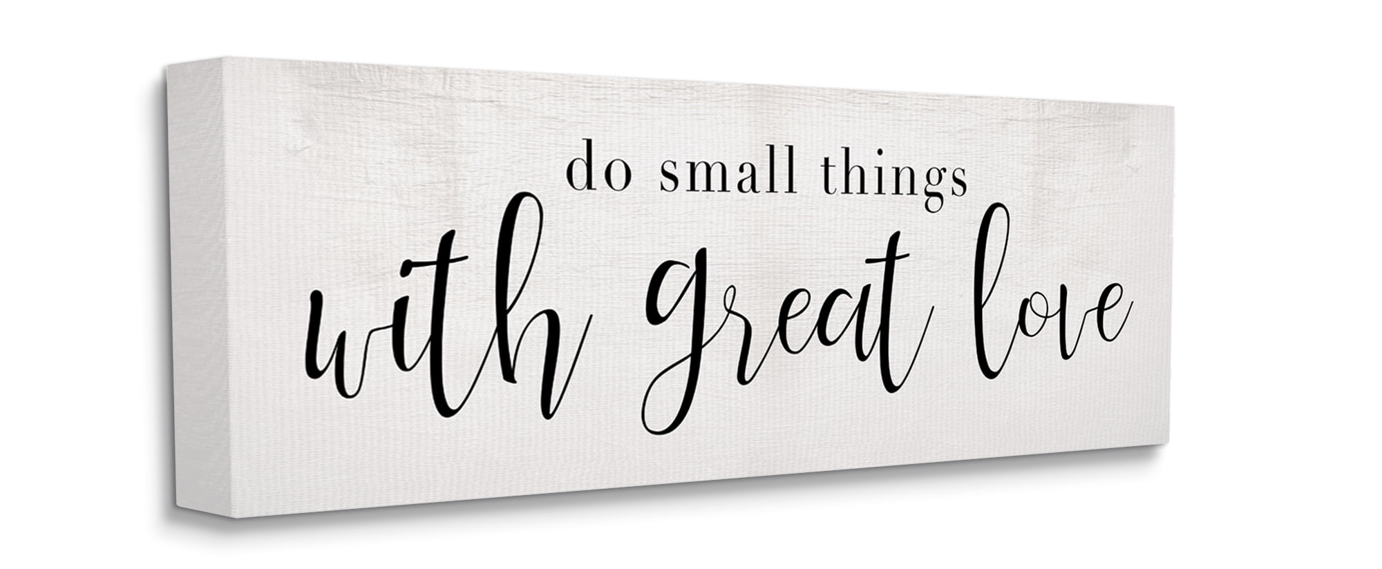 Stupell Industries Do Small Things with Great Love Minimal Quote Canvas Wall Art, 20 x 48, Design by Daphne Polselli