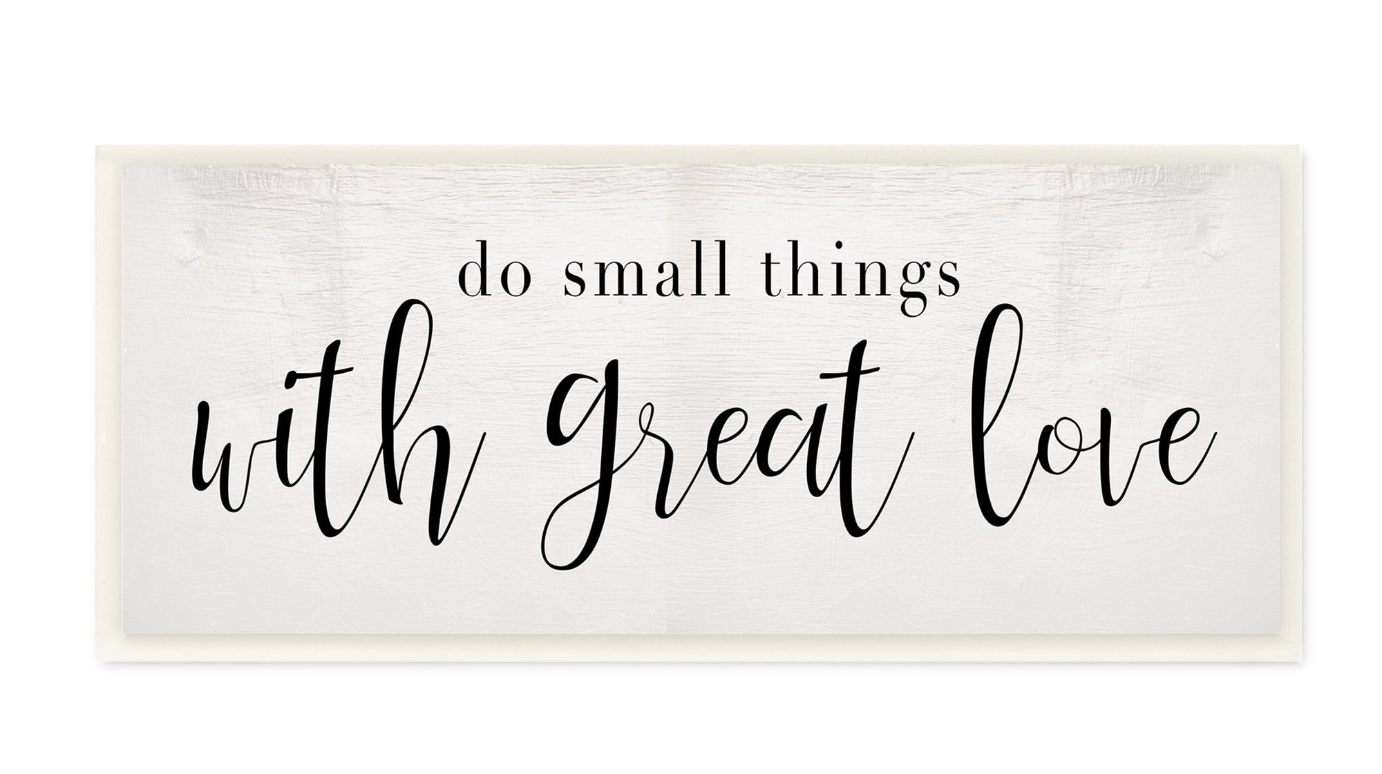 Stupell Industries Do Small Things with Great Love Minimal Quote Wall Plaque, 7 x 17, Design by Daphne Polselli