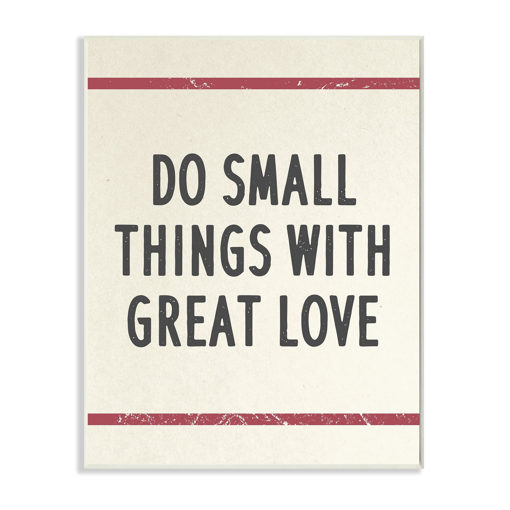 Stupell Industries Do Things with Great Love Red Bistro Stripe Wall Plaque by Daphne Polselli