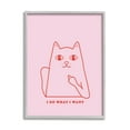 thumbnail image 1 of Stupell Industries Do What I Want Cat Animals & Insects Painting Gray Framed Art Print Wall Art, 11 x 14, 1 of 9