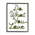 thumbnail image 1 of Stupell Industries Do What You Love Phrase Grass Pattern Minimal Text Novelty Painting Black Framed Art Print Wall Art, 24 x 30, Design by Daphne Polselli, 1 of 7