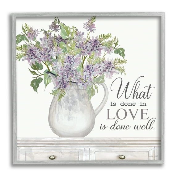 Stupell Industries Do with Love Lilies Water Jug Traditional Furniture ,12 x 12, Design by Cindy Jacobs