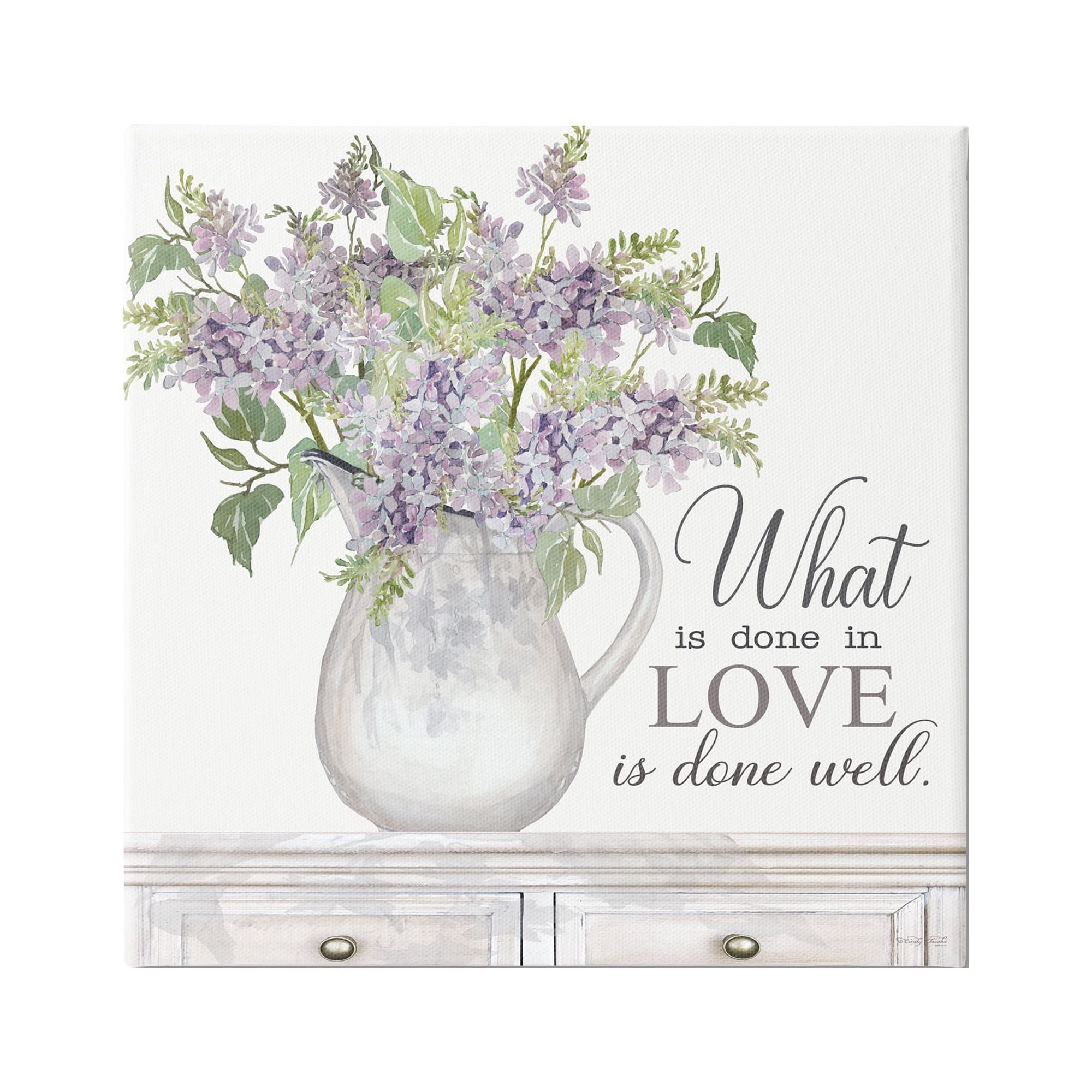 Stupell Industries Do with Love Lilies Water Jug Traditional Furniture ,30 x 30, Design by Cindy Jacobs