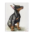 thumbnail image 1 of Stupell Industries French Country Doberman Puppy Dog Pet Animal Watercolor Canvas Art, 16 x 20, by George Dyachenko, 1 of 7