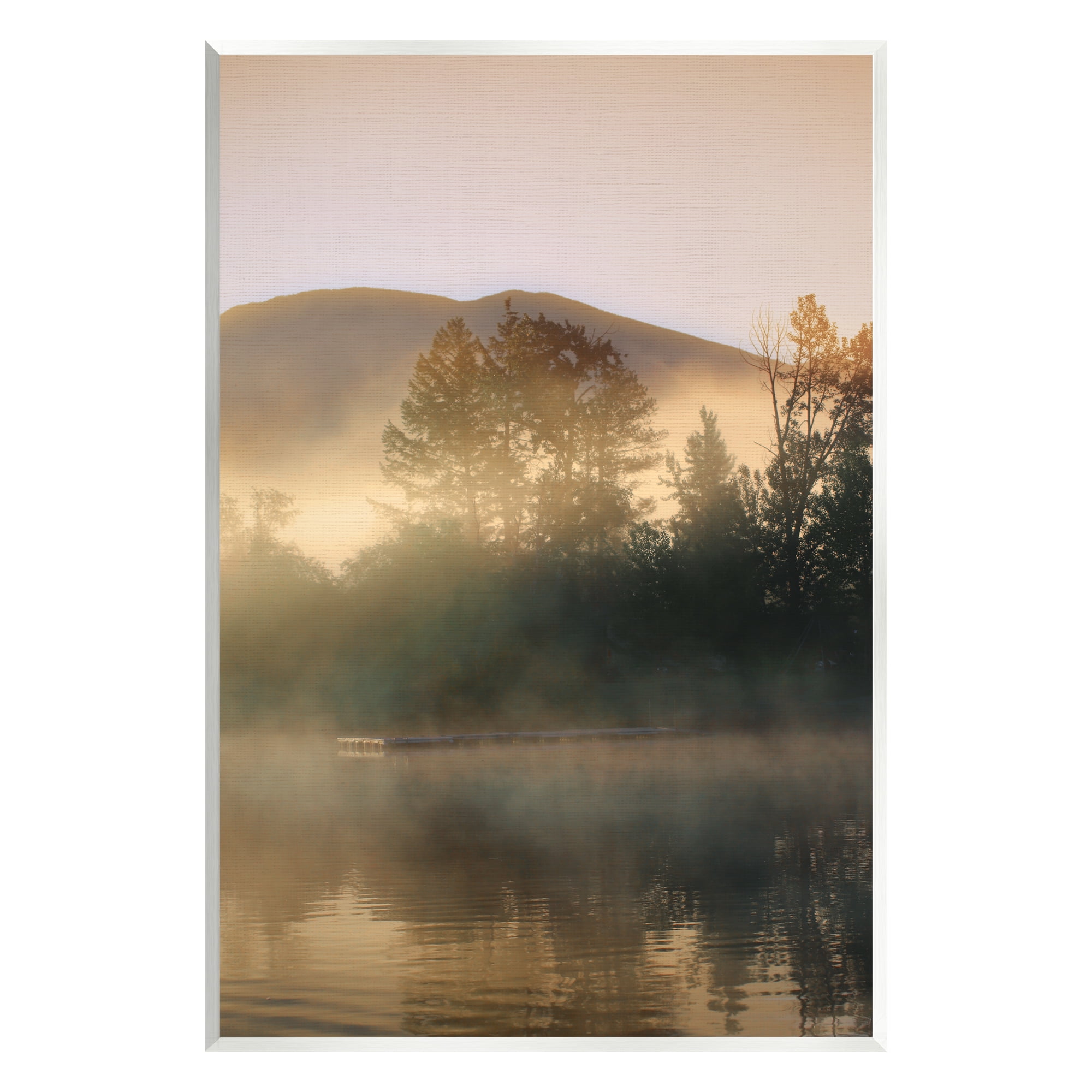 Stupell Industries Dock in Foggy Lake Landscape Photography Unframed Art Print Wall Art, 10 x 15