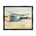 thumbnail image 1 of Stupell Industries Docked Boats Painting Transportation Painting Black Floater Framed Canvas Art Print Wall Art, 21 x 17, 1 of 10