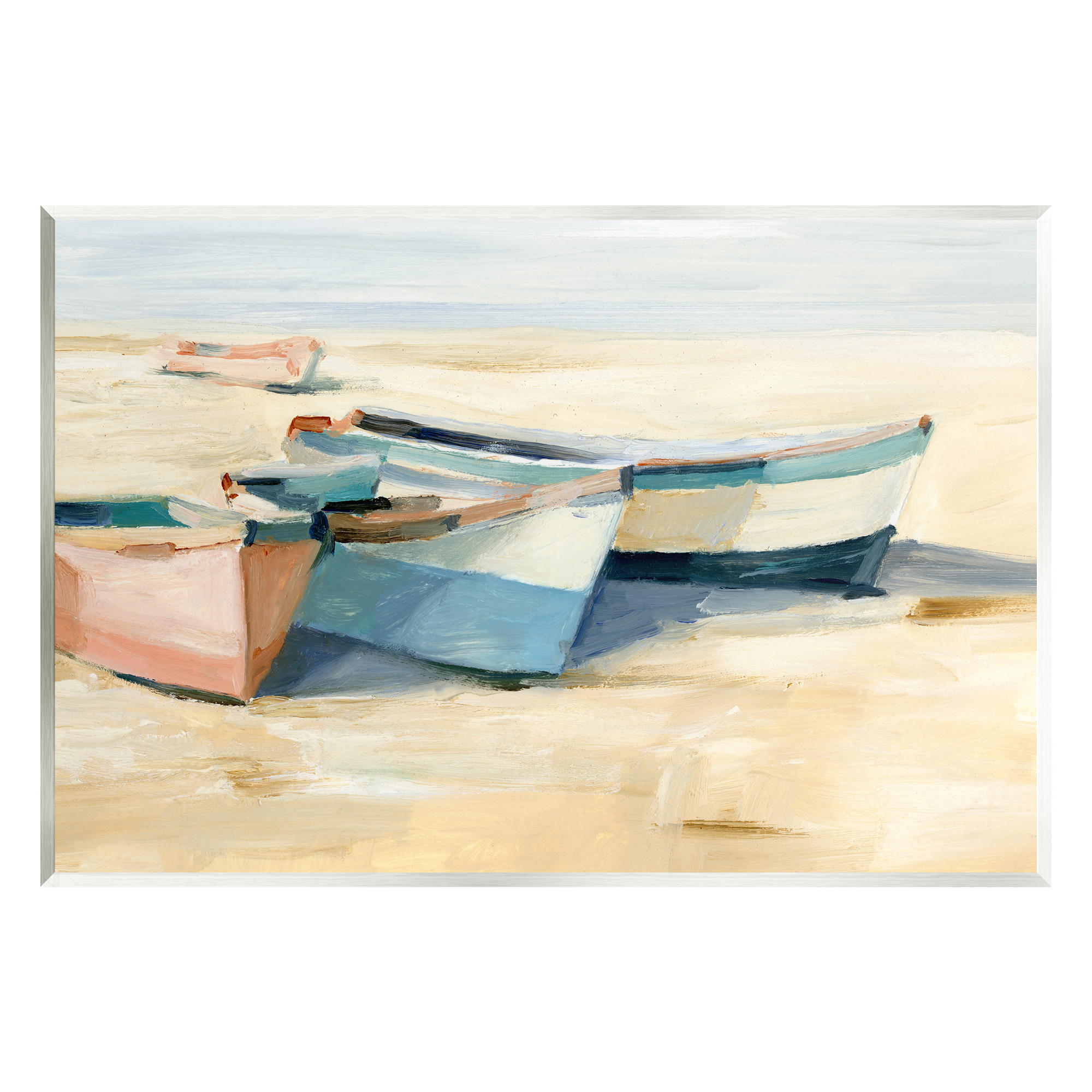 Stupell Industries Docked Boats Painting Transportation Painting Unframed Art Print Wall Art, 15 x 10