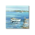 thumbnail image 1 of Stupell Industries Docked Dinghy Lake Scenery Painting Gallery Wrapped Canvas Print Wall Art, Design by Sally Swatland, 1 of 7