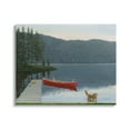 thumbnail image 1 of Stupell Industries Docked Row Boat Lake Forest Landscape Pet Dogs, 48 x 36, Design by James Wiens, 1 of 7